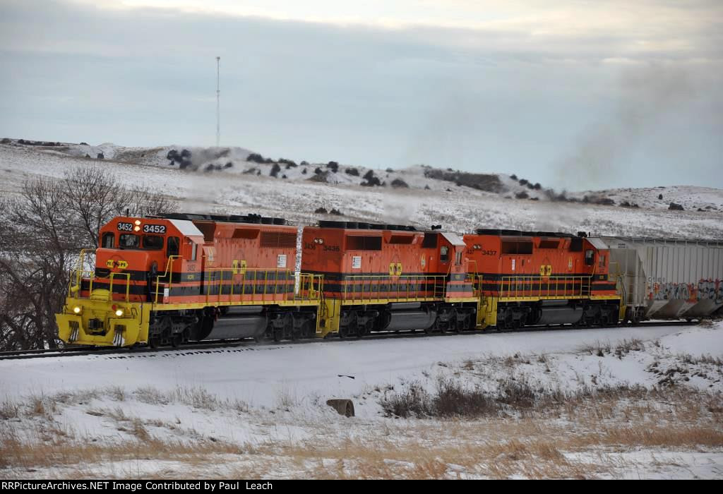 Grain train makes its way east